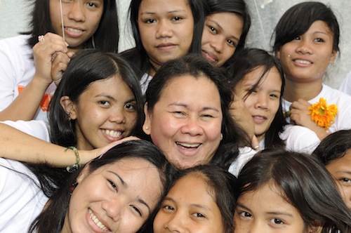 Cecilia with children