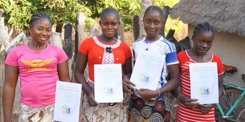 Young girls with diplomas, Senegal.