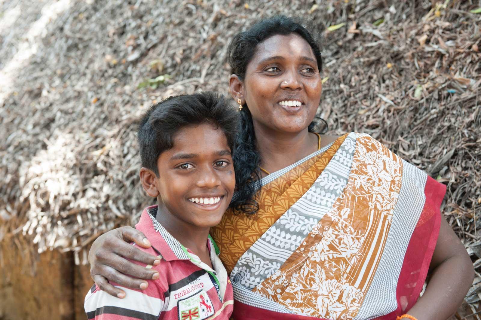 Balachandran with his mother, both look happy