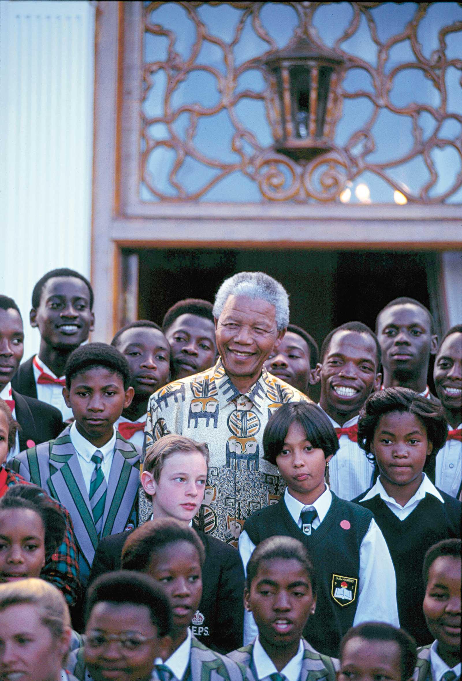 Mandela at his inauguration