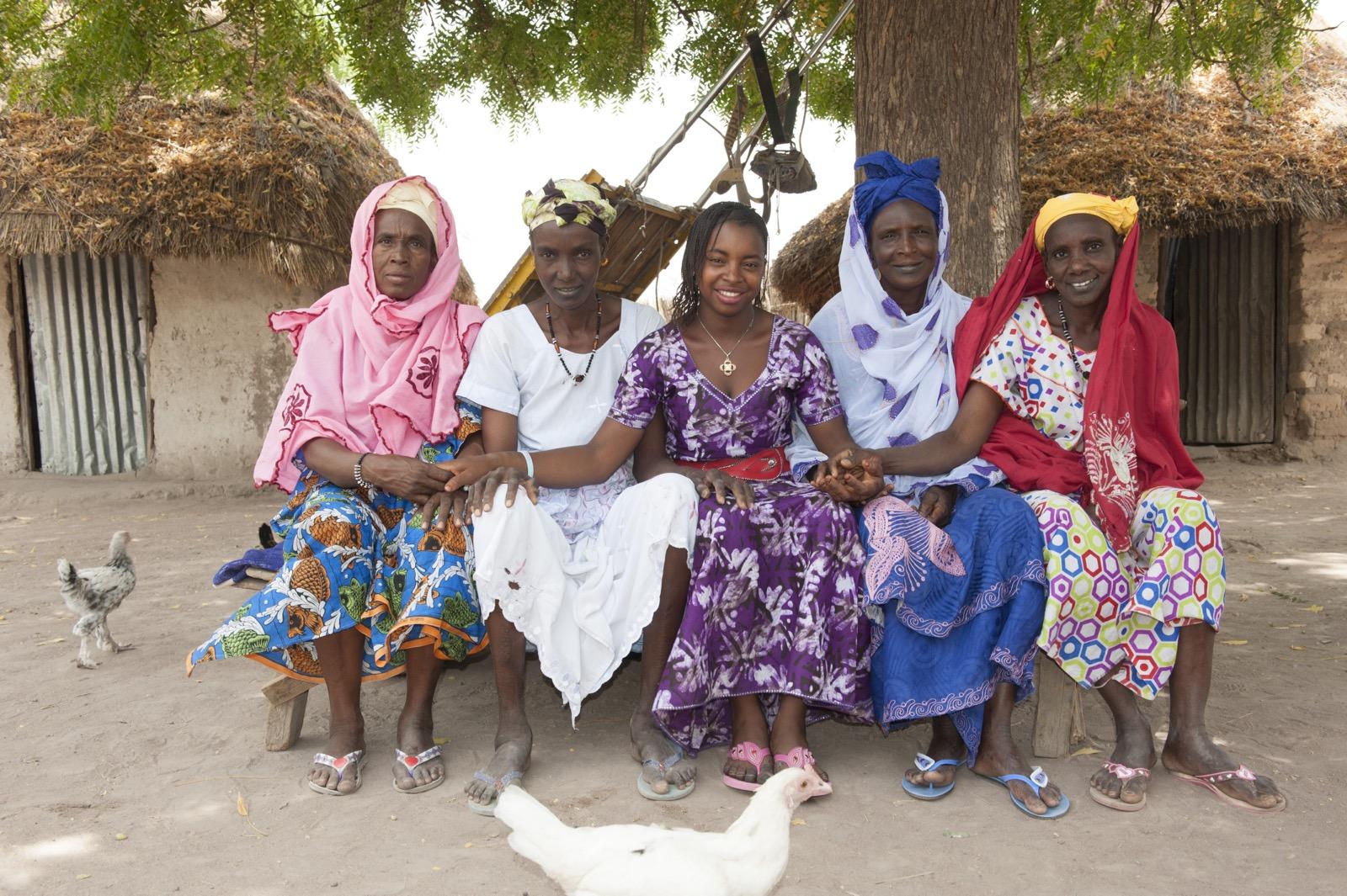 Mariama with Tostan women