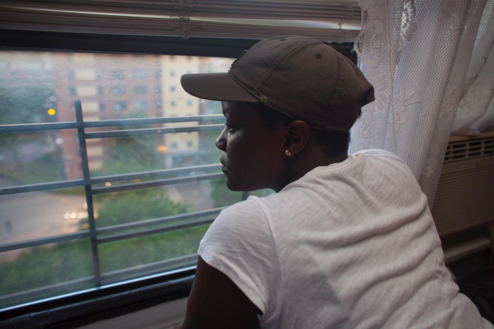 Shaquana looking out the window
