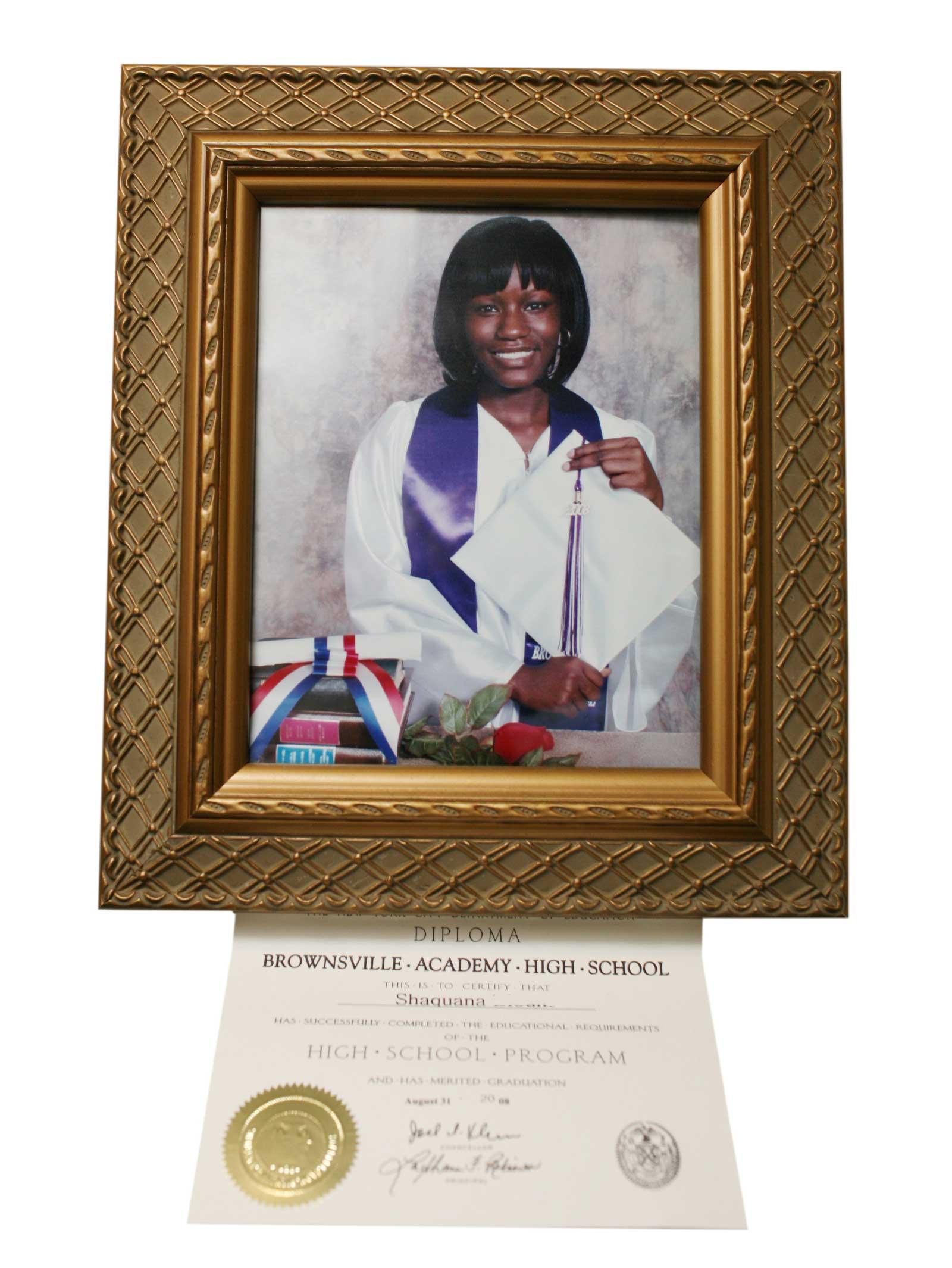 Shaquana at her graduation from High School