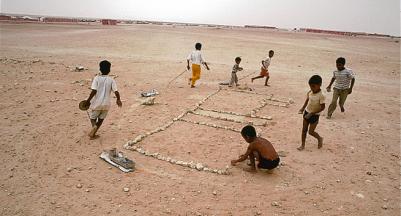 Children playing in West Sahara