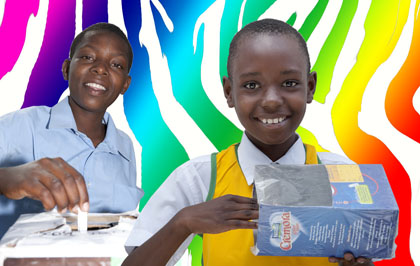 Kids voting in Zimbabwe