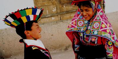 Children from Bolivia laughing