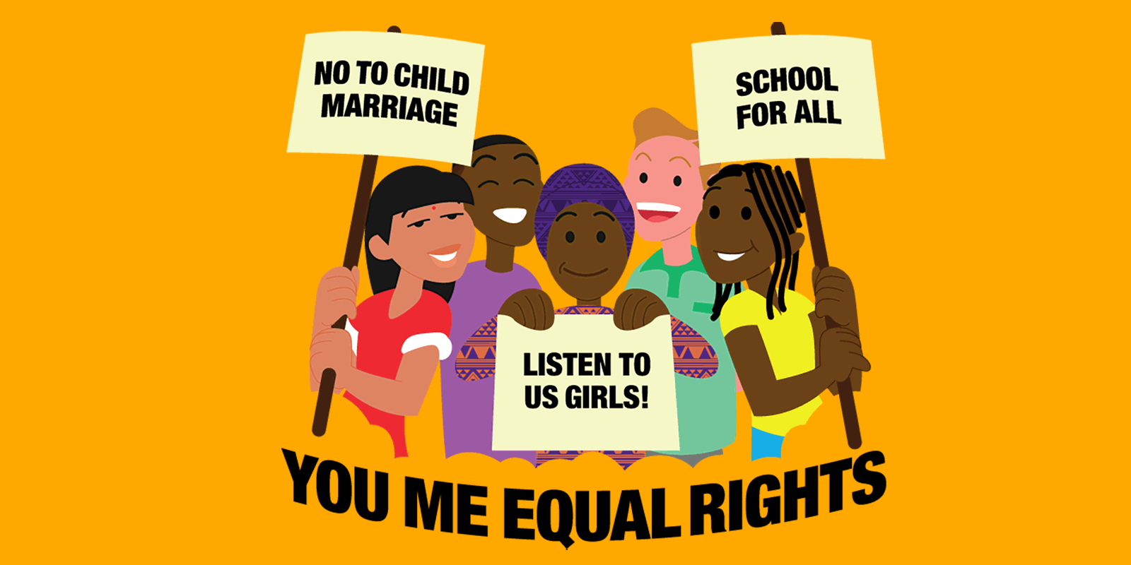 Girls rights illustration.