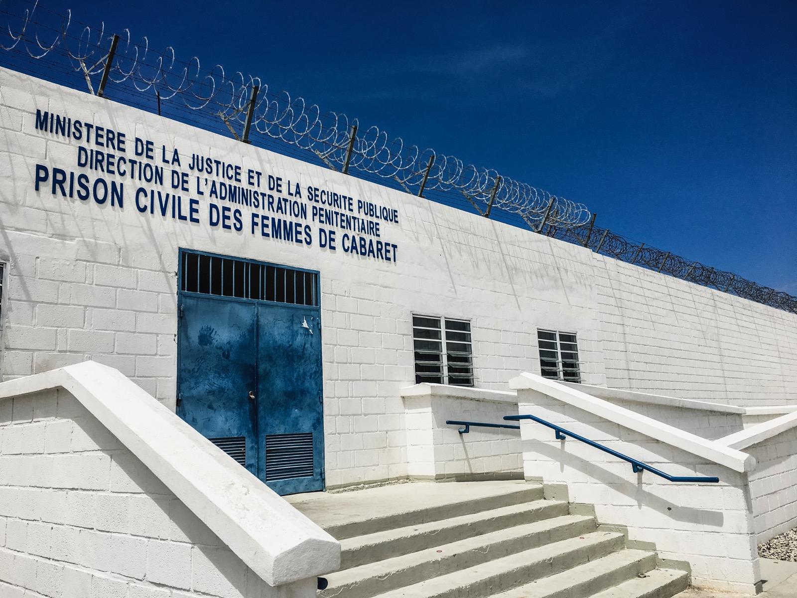 The outside of a women's prison. 