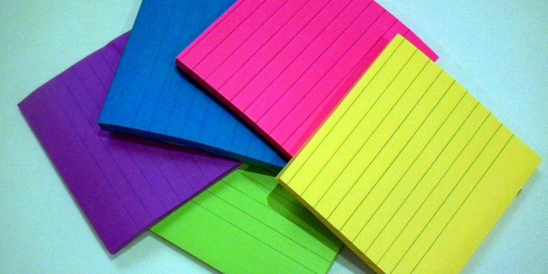 Multi-colored postits