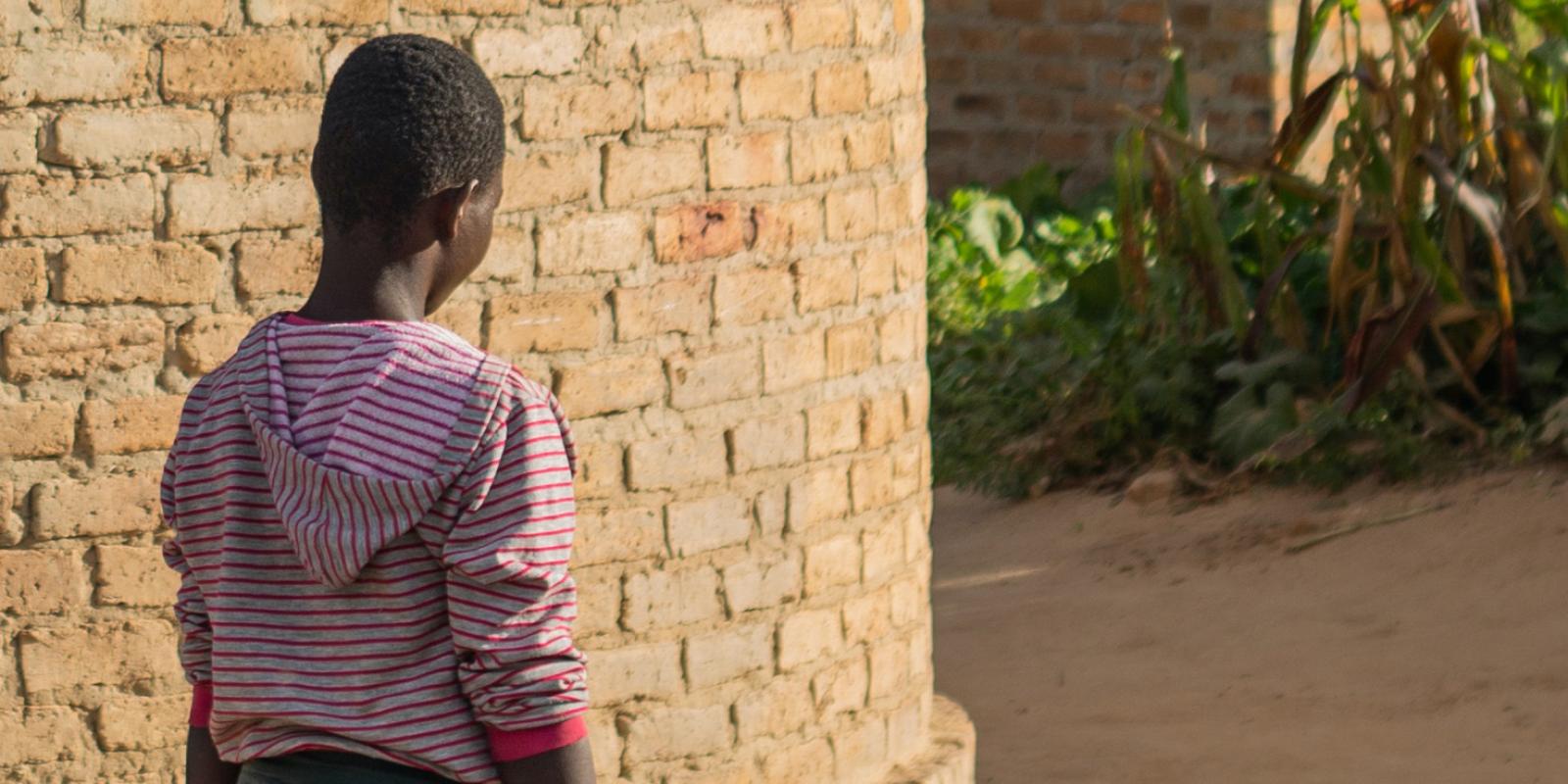 Girl seen from behind, Zimbabwe.
