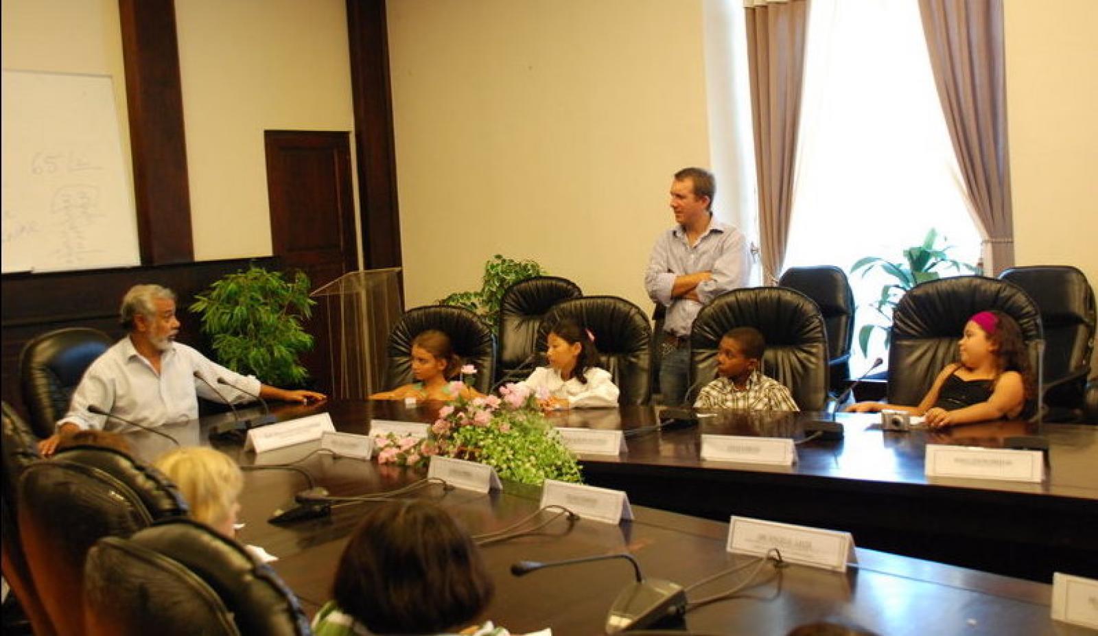 Xanana GUsmao with children